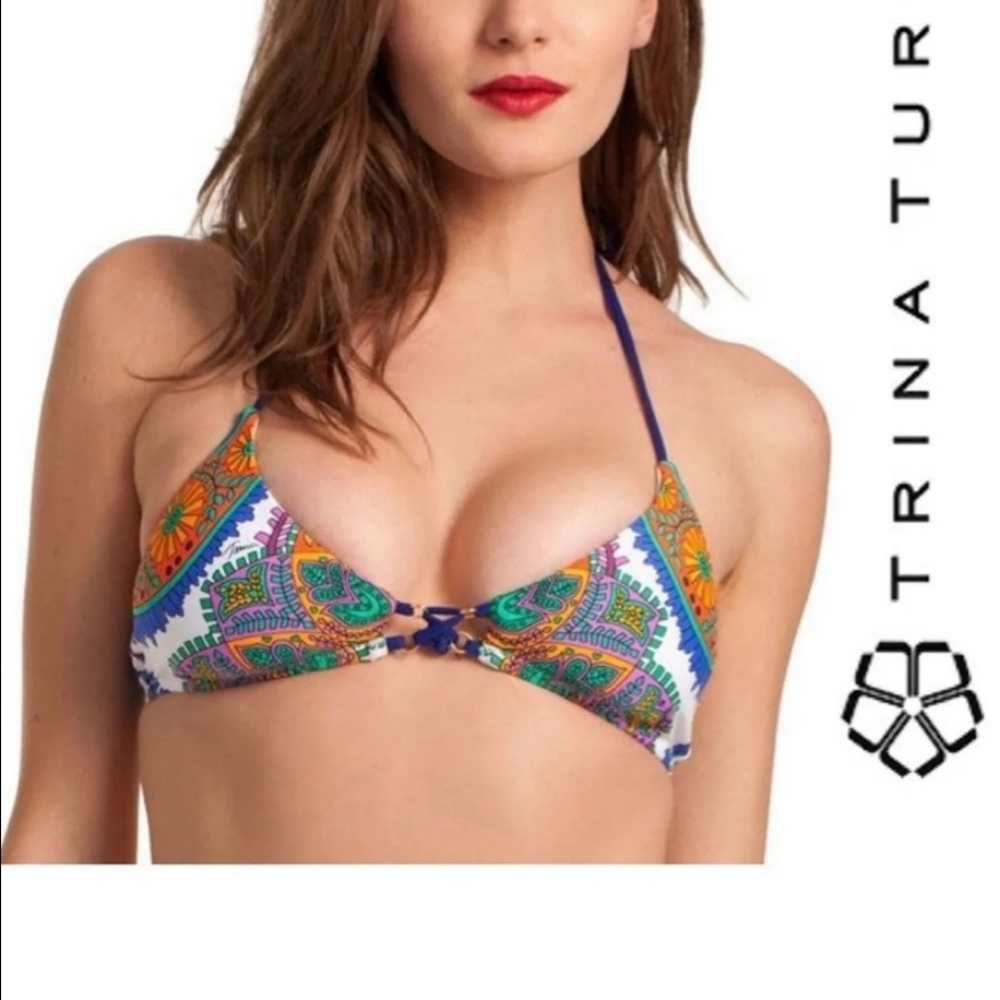 Trina Turk halter bikini top  size 4  like new